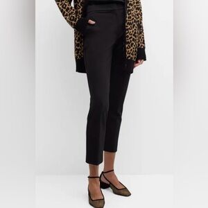 MAX MARA Black Pants Straight Leg Flat Front Trouser Size 6/29 waist